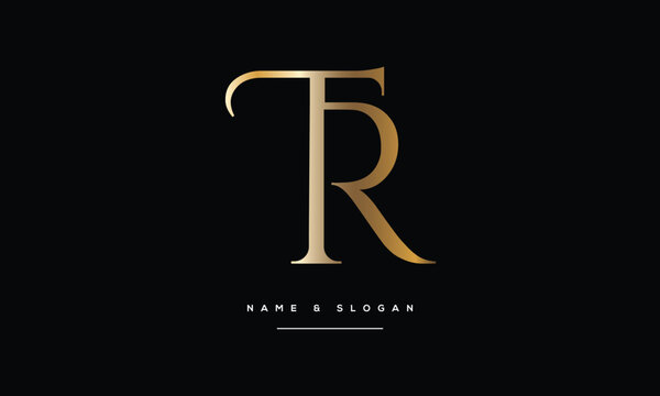 Alphabet Letters TR, RT, Initials Logo Monogram