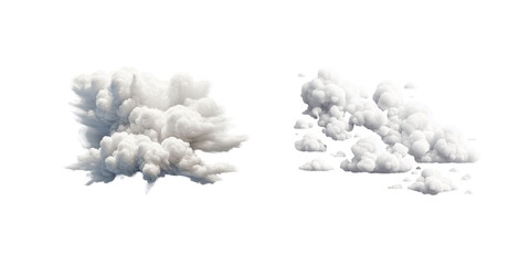 white cloud on transparent background 