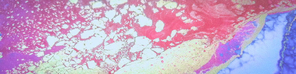 Rainbow Alcohol Ink Pattern. Watercolor Background. Green Alcoho