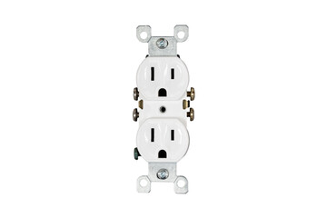 White three prong electric outlet no background png