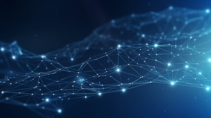 Network connection abstract technology, abstract connection lines coming together