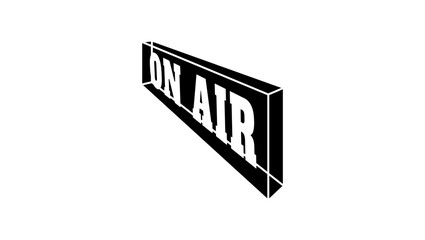 On Air Light, black isolated silhouette