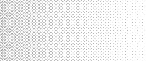 Blended  black smile flower line on white for pattern and background, halftone effect.