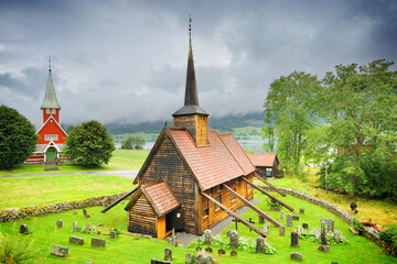 Fototapeta na wymiar Rodven Stave Church, Norway