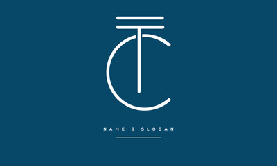 TC, CT, C, T, Abstract Letters Logo Monogram