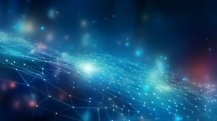 High tech technical geometry and connection system background with digital data abstract