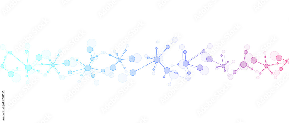 Poster dna abstract background with deoxyribonucleic acid structure and cell molecules for science research