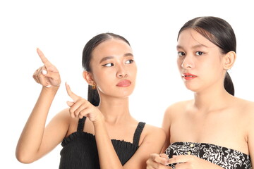 Two young beautiful Asian women