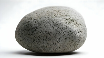 Fototapeta na wymiar Stone, rock, geology, geometric, white, pebbles, grey, stones, white background