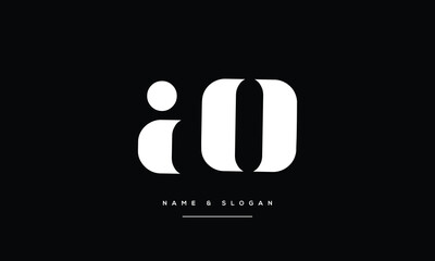 Alphabet Letters AO, OA, Initials Logo Monogram