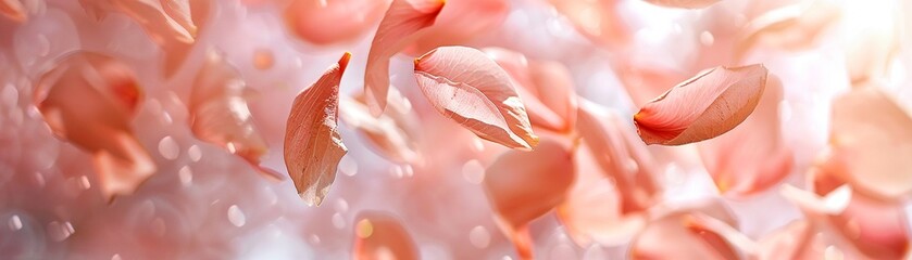 Delicate flower petals gently swaying in the wind - obrazy, fototapety, plakaty