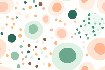flat design abstract shape, dot, dashed line, watercolor on white background, spring pastel color palatte, seamless patern - obrazy, fototapety, plakaty