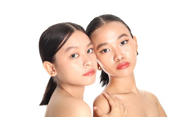 Two young beautiful Asian women