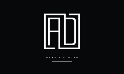 AD, DA, A, D, Abstract Letters Logo monogram