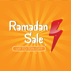 Ramadan sale discount banner template promotion design for business