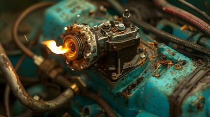 Starter repair reliable ignition - obrazy, fototapety, plakaty