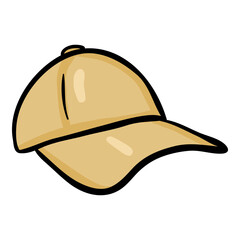 Baseball Cap Hand Drawn Doodle Icon