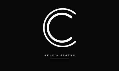 C, CC, Abstract Letters Logo Monogram