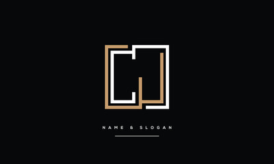 Alphabet Letters CJ, JC, Initials Logo Monogram