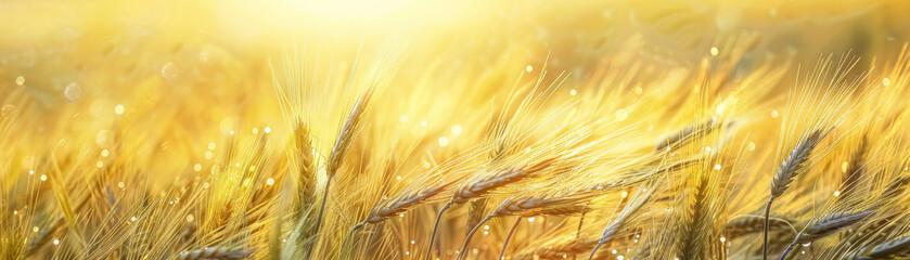 Barley field. farmland. Generative AI