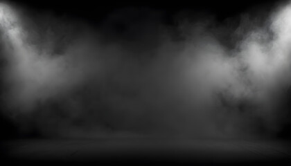 A sleek studio background, backdrop, featuring fog effect texture, a touch of subtle shimmer or a...