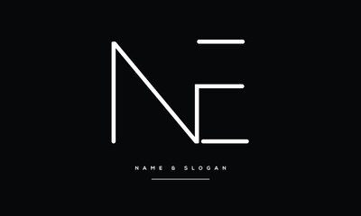 NE, EN, N, E, Abstract Letters Logo monogram
