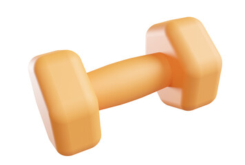 3d dumbbell icon, fitness equipment