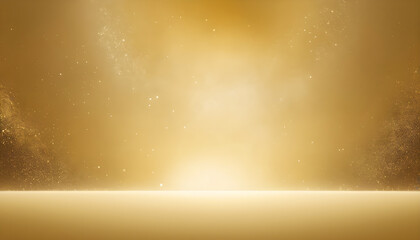 abstract gold studio background, featuring ethereal patterns and a celestial glow