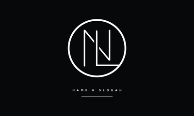 NL, LN, N, L, Abstract Letters Logo Monogram