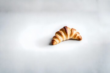 Obraz na płótnie Canvas minimalist croissant presentatrion on slate background