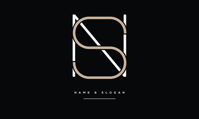 NS, SN, N, S, Abstract Letters Logo monogram