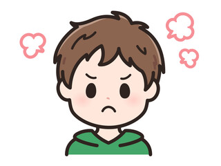 怒ったの若い男性のイラスト