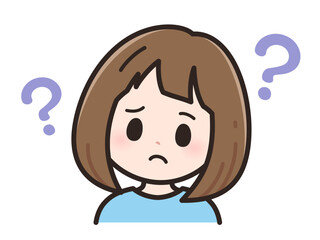 分からないの若い女性のイラスト