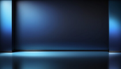 studio background, blue color gradient, an atmosphere of mystery and elegance 