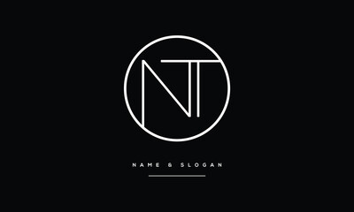 NT, TN, Abstract Letters Logo Monogram