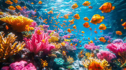 Underwater Life in the Coral Reef