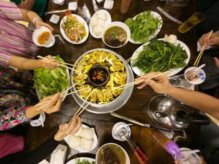Yunnan Sukiyaki is a chinese hot pot a lot of varieties ingredients.
