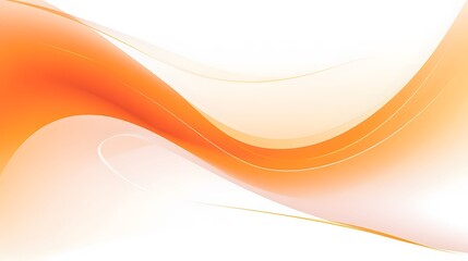 abstract orange and white curves forming waves on white backdrop, orange curve background modern abstract design