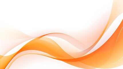 modern abstract design featuring orange and white wave curves on white background