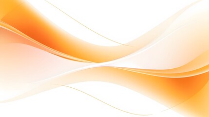 orange curve background with abstract white waves on white background
