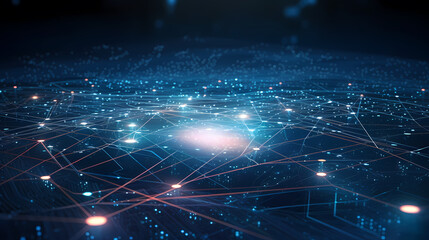 Abstract background with connecting lines and dots