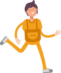 Service Man Character Running
