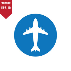 Fototapeta premium Airplane icon vector logo template