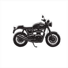 motorbike, isolated vector silhouette,