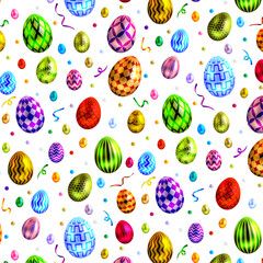Easter pattern, painted Easter egg background