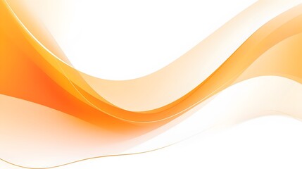 orange curve background, stylish orange and white curve on white backdrop