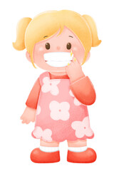 Girl showing Healthy teeth