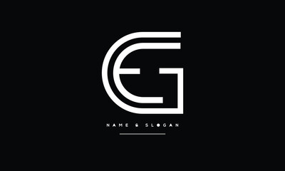 EG, GE, E, G, Abstract Letters Logo Monogram