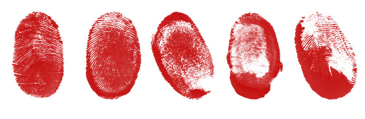 Realistic Horror Blood Fingerprint Texture - obrazy, fototapety, plakaty