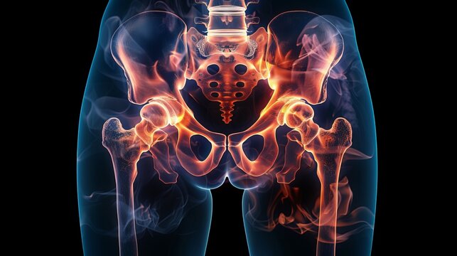 X-Ray human skeleton. 3D